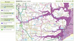 Land at risk to the west of Rye. Maps are from the Environment Agency 's website
