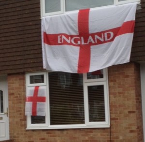 Steve, Sam and Adam showing there support for England