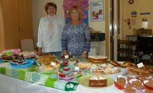 At Magdala House ARRCC's Pat Goddard and Jenny Vincent offered an amazing array of goodies
