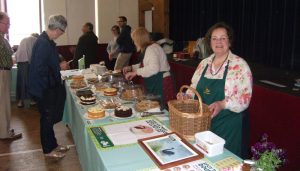 The community centre's Friday market one-off cake and coffee stall