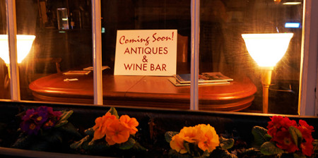 Louis Swann's new space - for antiques and wine