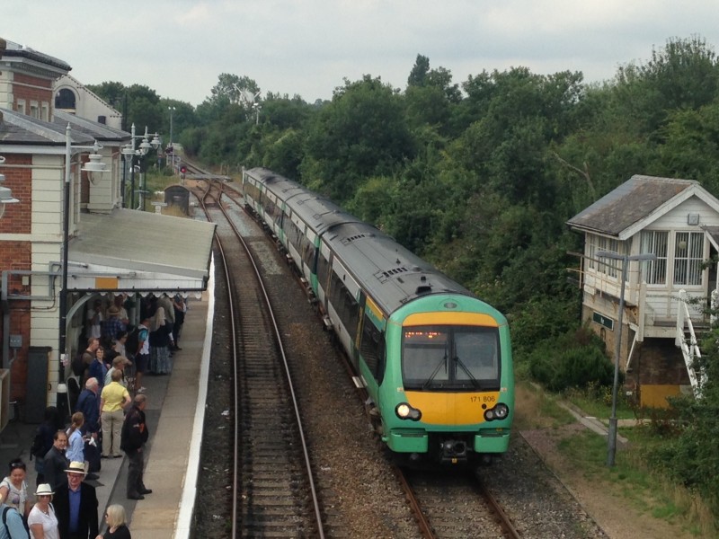 The 4-carriage train at Rye Station - but only at weekends and breakdowns/repairs affect timetables