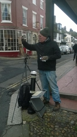 Terry at work in the High Street