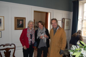 Visitors from Richmond talk with Claire Stephenson (left)