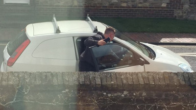 A suspicious intruder or an innocent visitor?