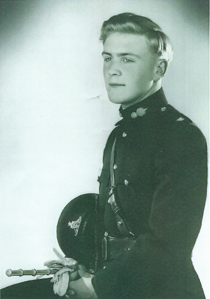 John Izod as a young soldier