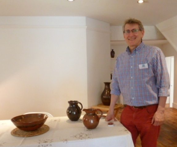 Colin Griffith with some of his ceramics 