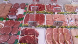 ....a Saturday morning ritual, choosing various meaty products