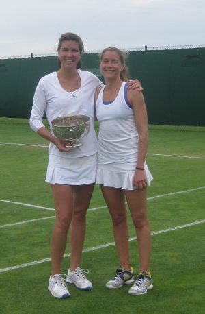 Ladies doubles winners, Phillipa Coates and Catherine Hall