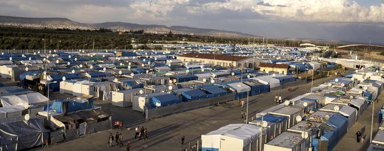One of the refugee camps - the scale of the problem is immense
