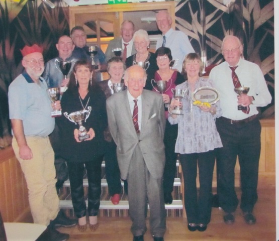 The Club president (centre front) with trophy winners