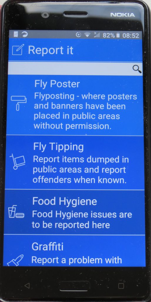 report flytipping, app