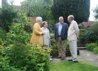 Sun shines on garden party