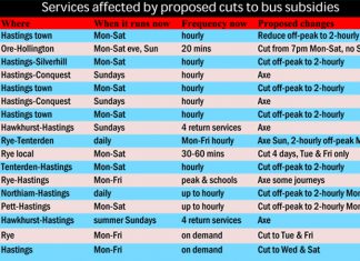 MP revolts over Rye bus cuts