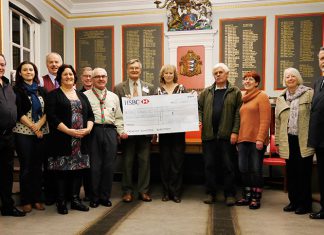 Charities cheque-in at town hall