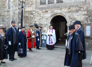 Civic parting at St Mary’s
