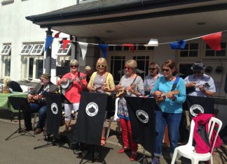 Strumming away at the fete!