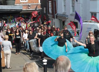 Proceeding into the festival