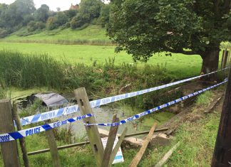 Lucky escape from canal crash