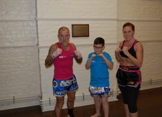 Kickboxers tapping through town