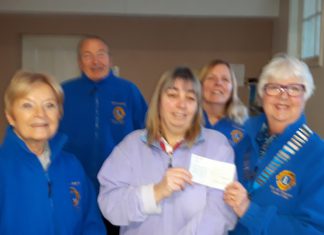 Lions donation to food bank