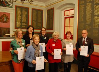 Rye Fund seeks grant applications This year's award winners: (l to r) Jane Fitch, Hayley-Marie Axe, Carol Ward,
