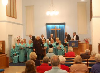 Singers entertain their flock