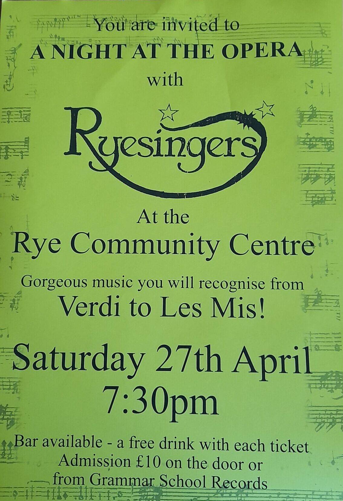 A Night at the Opera - Ryesingers