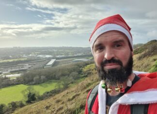 Watch out for a running Santa