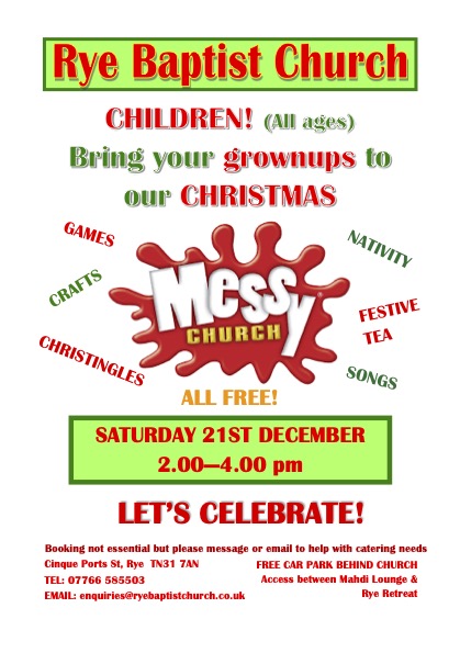 Messy Church back for a Christmas Celebration ...