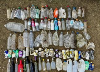 Rubbish from the riverbank