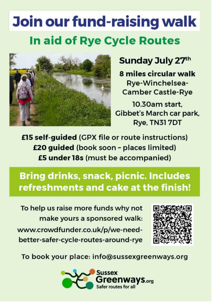 Join our fund-raising walk In aid of Rye Cycle Routes
