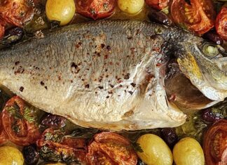 Roast gilt-head bream