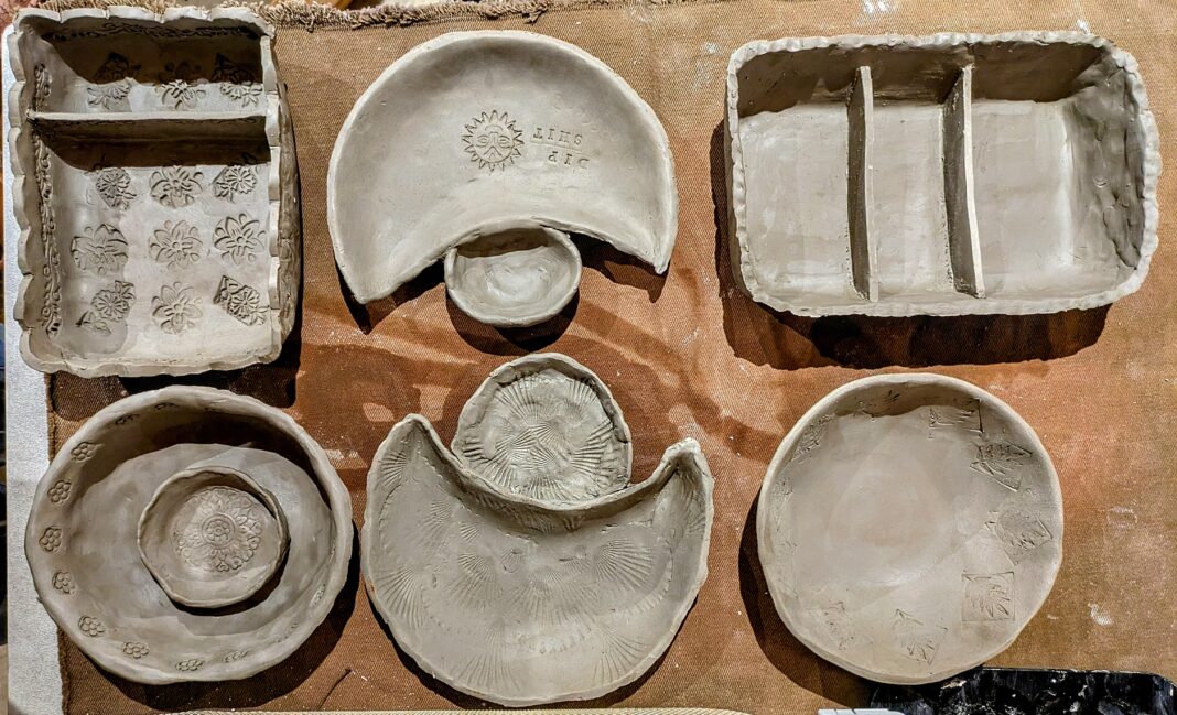 Chip-and-dip dishes at Sip and Sculpt, Camber Landing