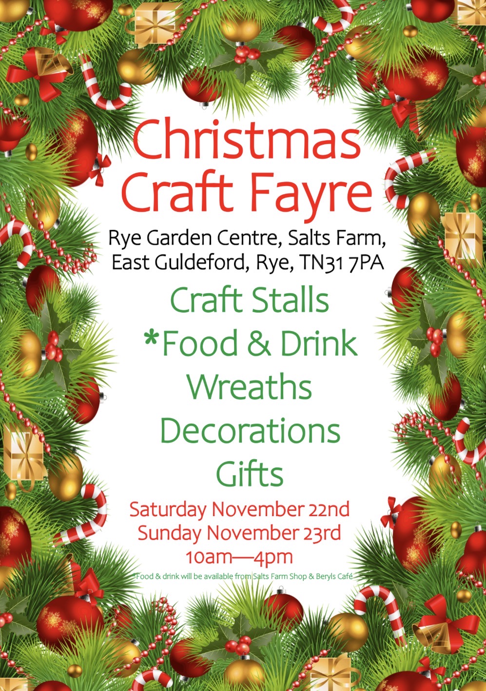 Christmas Craft Fayre 2025 - Rye Garden Centre