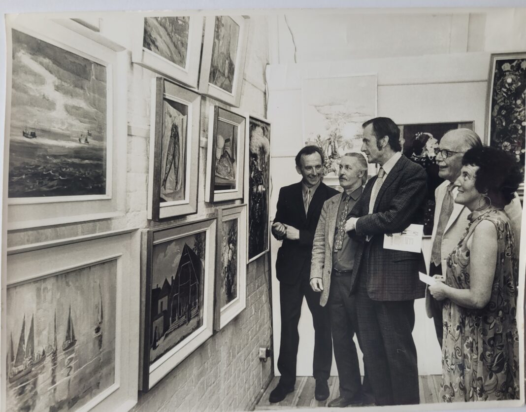 Rye Society of Artists Exhibition 1972 or 1973 with Kitty French, Geoffrey Bagley, Wally Cole and John Owen