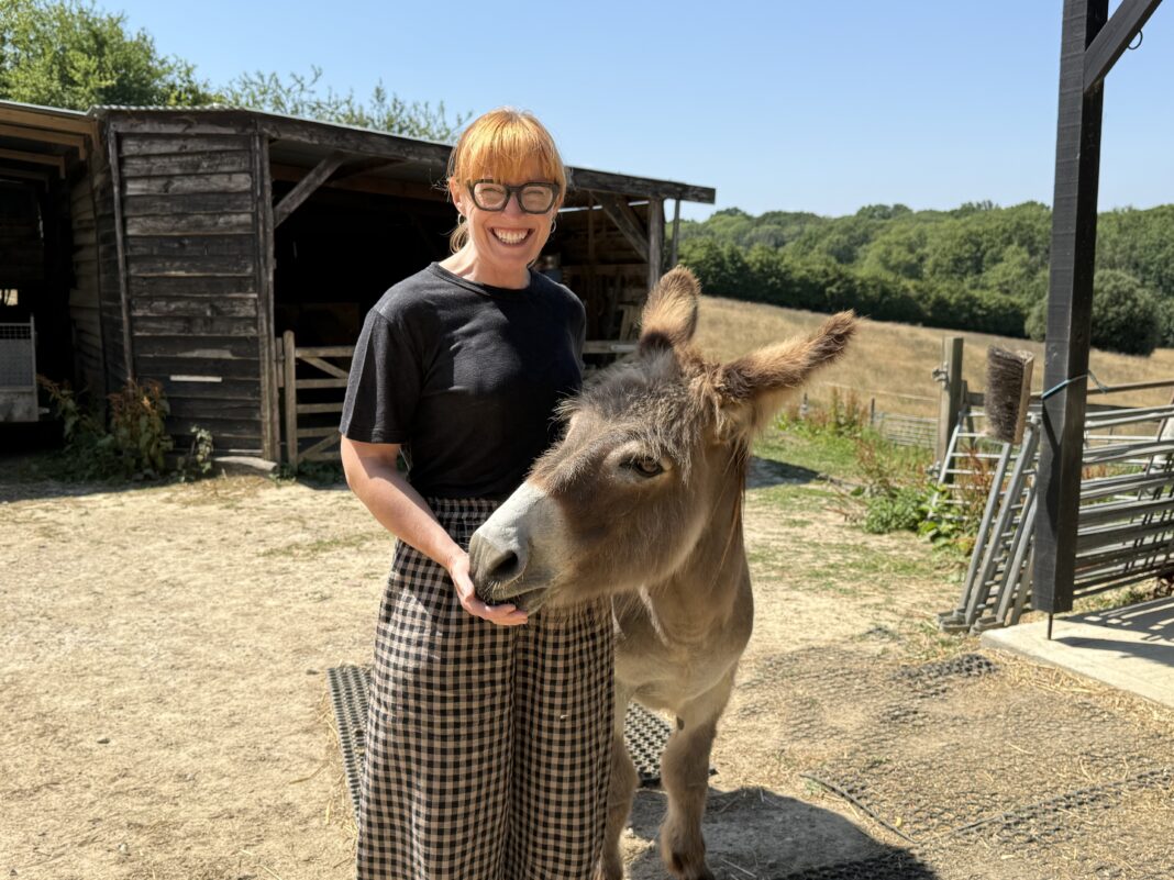 Sarah and Buttons the Donkey